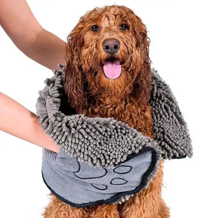 Populär DGS Dirty Dog Shammy Hundhandduk GRÅ